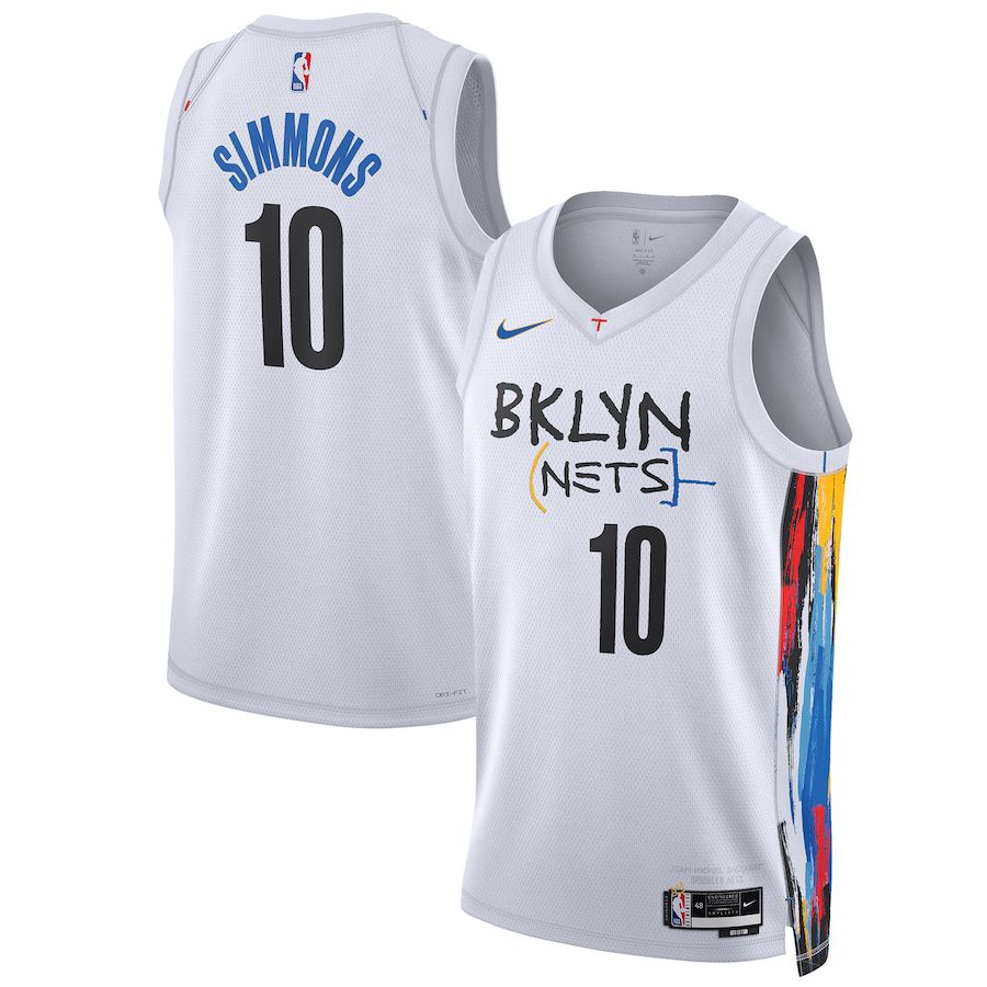 Men Brooklyn Nets #10 Ben Simmons Nike White City Edition 2022-23 Swingman NBA Jersey->chicago bulls->NBA Jersey